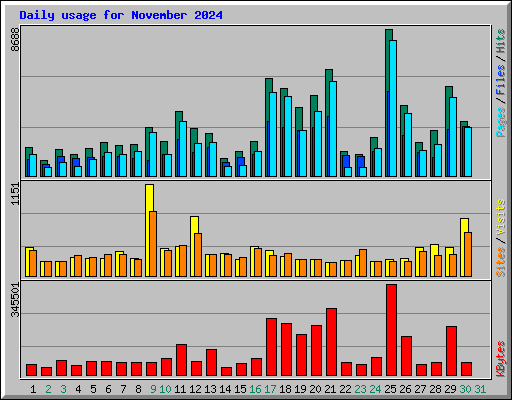 Daily usage for November 2024