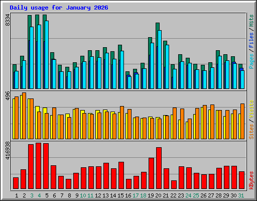 Daily usage for January 2026
