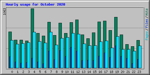 Hourly usage for October 2020