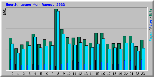 Hourly usage for August 2022
