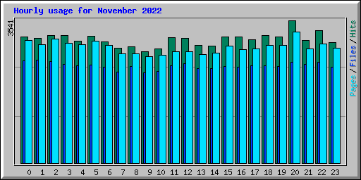 Hourly usage for November 2022