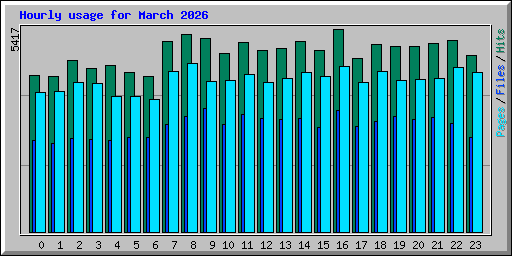 Hourly usage for March 2026