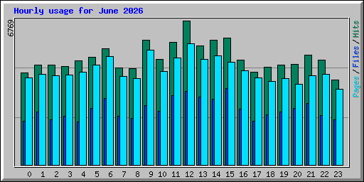 Hourly usage for June 2026